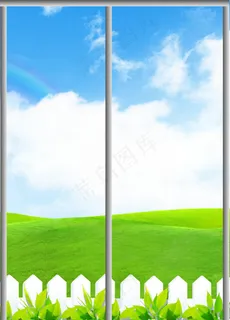 移门自然风景模板下载