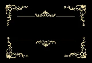 金色华丽复古边框素材