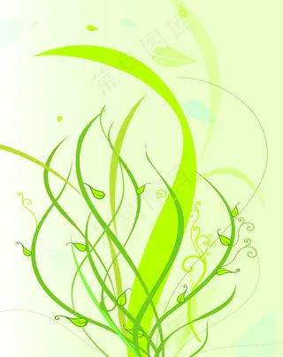 绿色花藤移门图