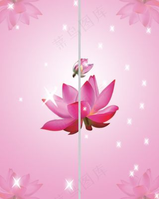 梦幻荷花衣柜移门PSD素材