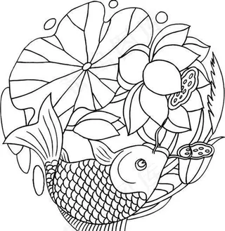 吉祥图案 黑白 中华传统 矢量 AI_0045