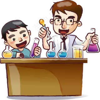 科学化学实验人物PNG透明背景素材