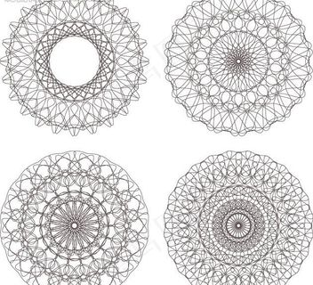 欧式防伪花纹矢量素材图片