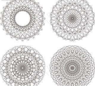 欧式防伪花纹矢量素材图片