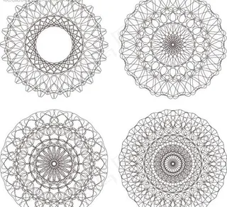 欧式防伪花纹矢量素材图片