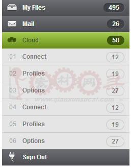 jQuery手机版式效果导航菜单代...