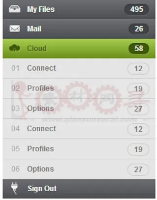 jQuery手机版式效果导航菜单代...
