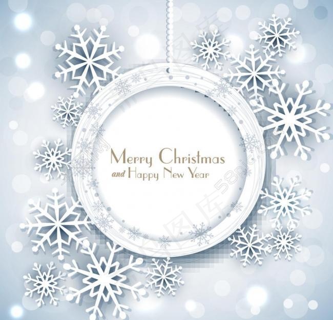 梦幻雪花背景图片