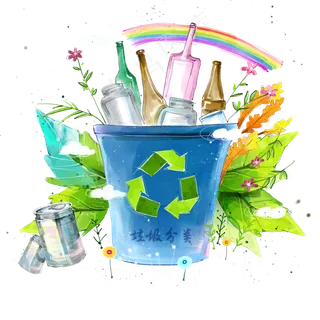 垃圾分类装饰PNG