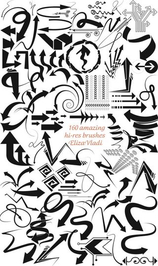 高清晰漂亮稀有箭头指向PS笔刷