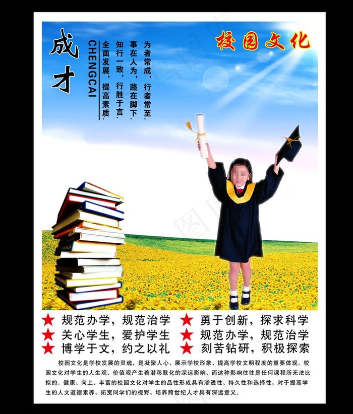 校园文化图片psd模版下载