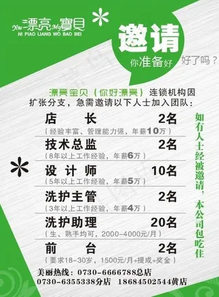 漂亮宝贝招聘图片