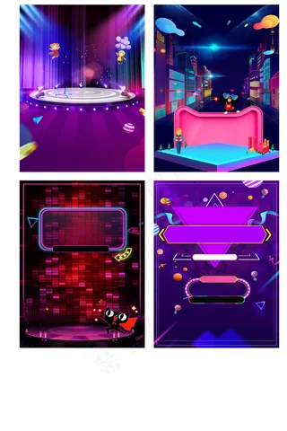 立体天猫618促销C4D海报背景元...