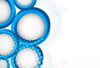 蓝色圆形科技矢量