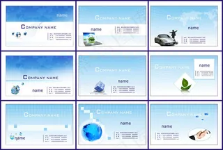 动感线条商务名片设计矢量素材