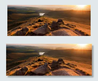 大草原岩石秋季背景banner　