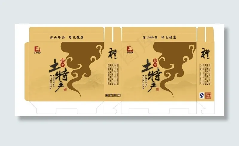 干货礼盒包装图片cdr矢量模版下载