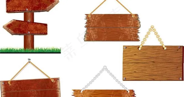 木牌矢量素材图片