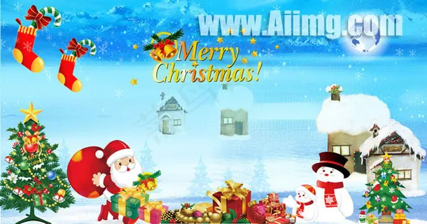 圣诞节日气氛海报psd素材