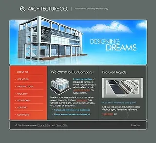 建筑设计公司flash网站模板