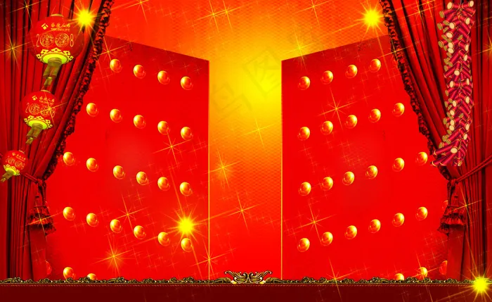 开门红背景素材下载(3307X2026(DPI:300))psd模版下载