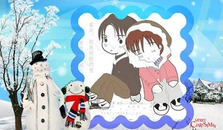 雪景 相框模板图片