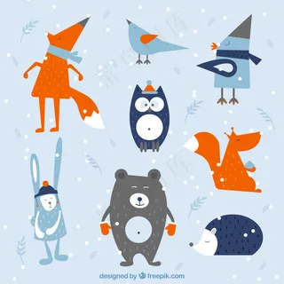 矢量可爱卡通狐狸