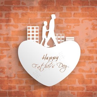 快乐的父亲节贺卡或背景