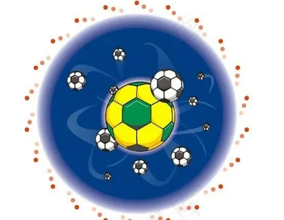 矢量舞动的足球图片