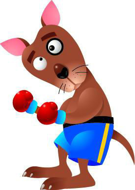 卡通动物袋鼠PSD素材