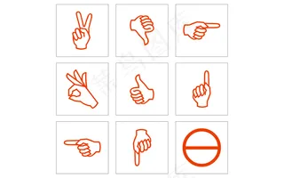 各种手式图标图片