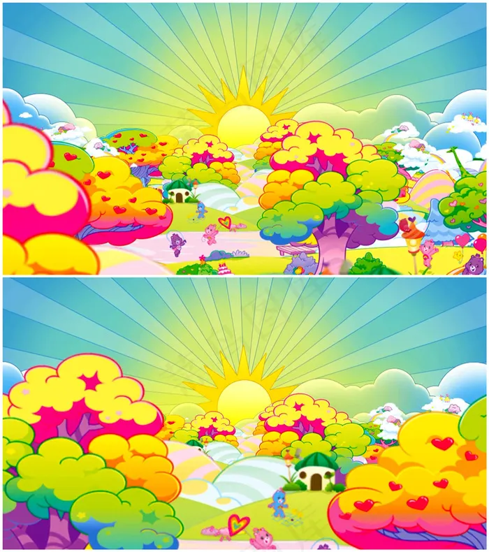 七彩动画卡通世界LED大屏幕背景视...