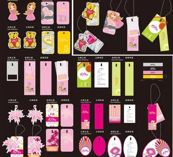 可爱童装吊牌 纸卡图片