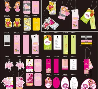 可爱童装吊牌 纸卡图片