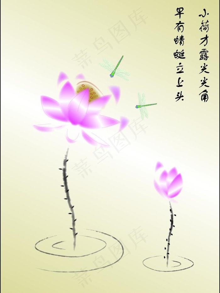 水墨荷花图片