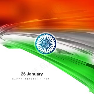 闪亮的印度国旗背景