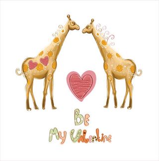 可爱的长颈鹿矢量素材