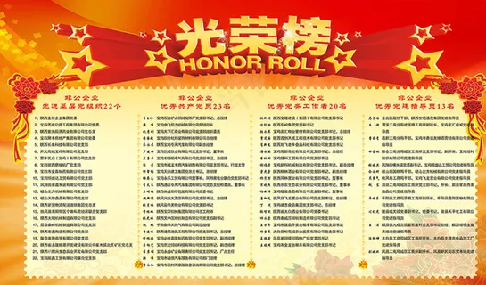 光荣榜图片