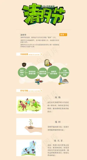 清明节图解新闻网页设计