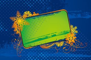 深蓝圆点背景画框