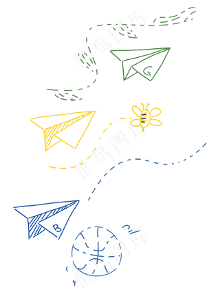 纸飞机一排纸飞机飞翔卡通儿童节纸飞机一排纸飞机飞翔卡通儿童节