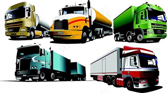 卡通卡车运输车