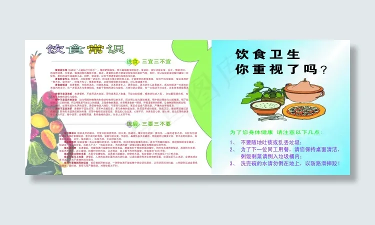 饮食常识psd模版下载