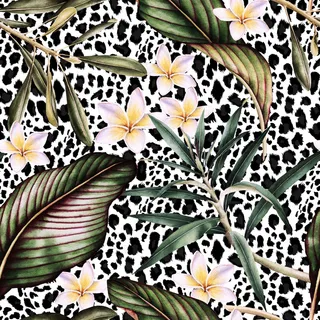 油画效果植物花卉背景图案