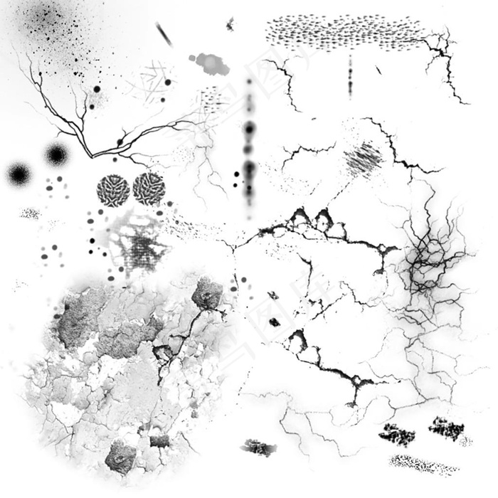 高清晰裂痕笔刷