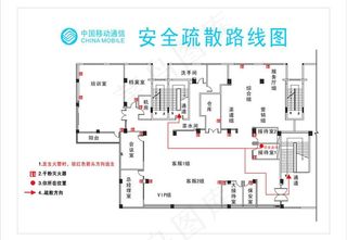 安全疏散线路图图片