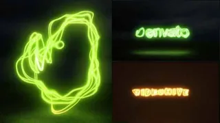 霓虹炫光Logo演绎动画AE模板