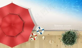 夏日海滩沙滩休闲潜水图片