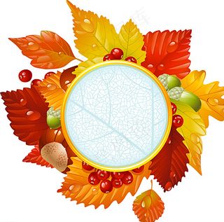 秋季边框矢量素材图片