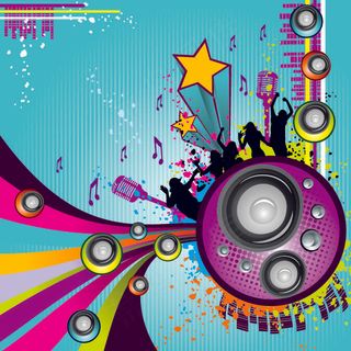 炫彩同心圆花纹矢量素材